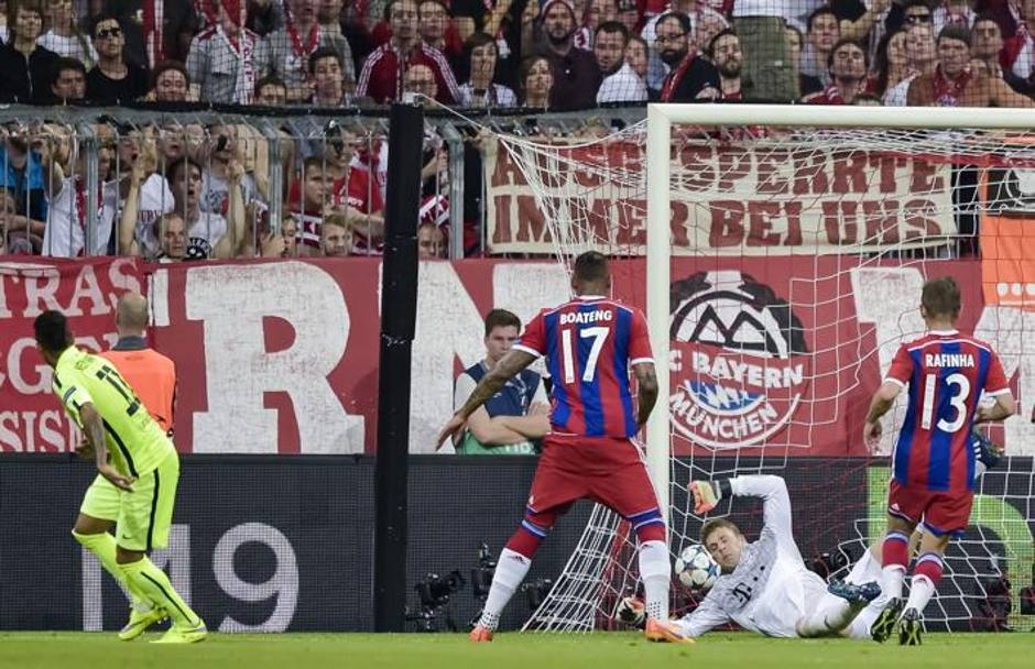 Neymar concede il bis: il 2-1 taglia definitivamente le gambe al Bayern. Afp